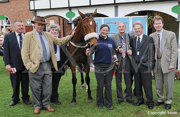 Owners with Beat The Rush after his win at Pontefract